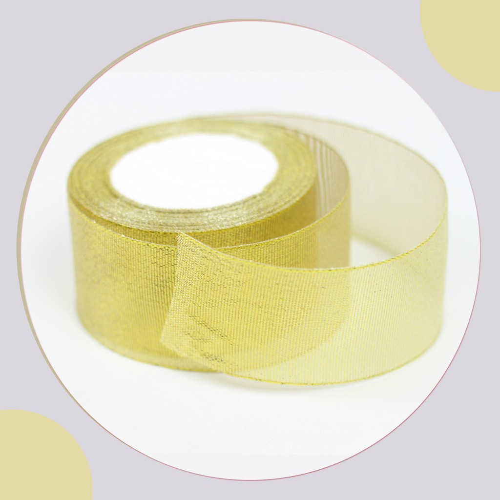 Pita Roll GLITTER Silver/Gold 5cm GS50 - 2 Pilihan Warna