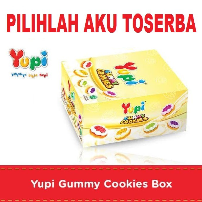 YUPI GUMMY COOKIES BOX isi 24 PCS - ( HARGA PER BOX )