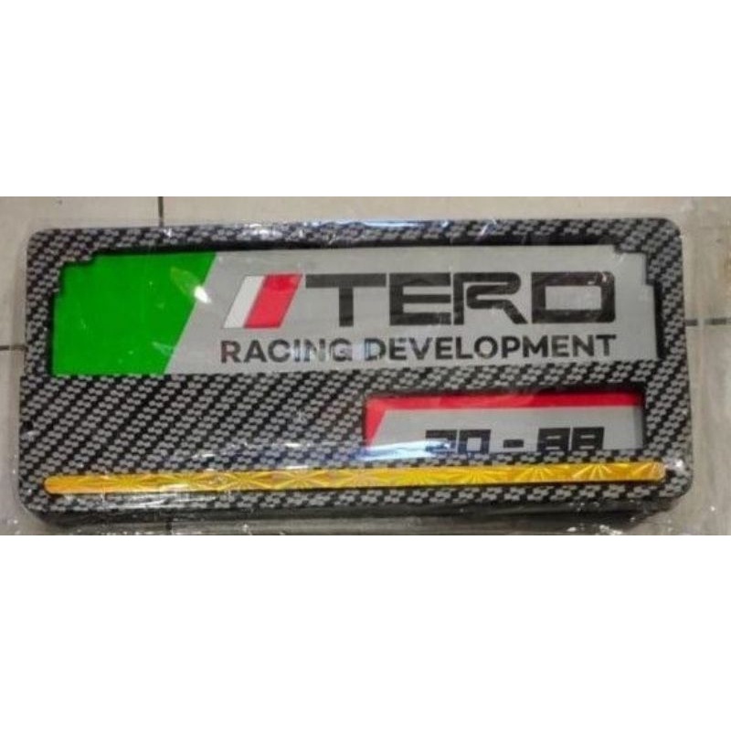 Cover plat nomor motor TERD Motif karbon plat nomor motor motif carbon
