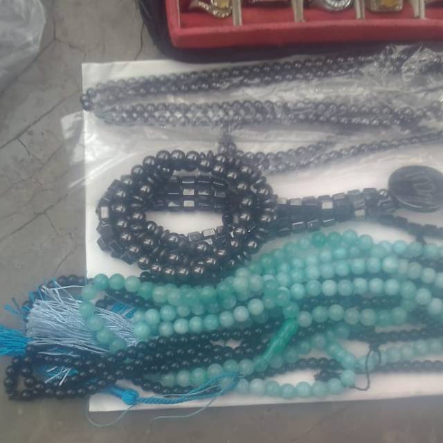 Kalung black onix, badar besi untuk kesehatan, kalung giok tasbeh, gelang kesehatan sepaket