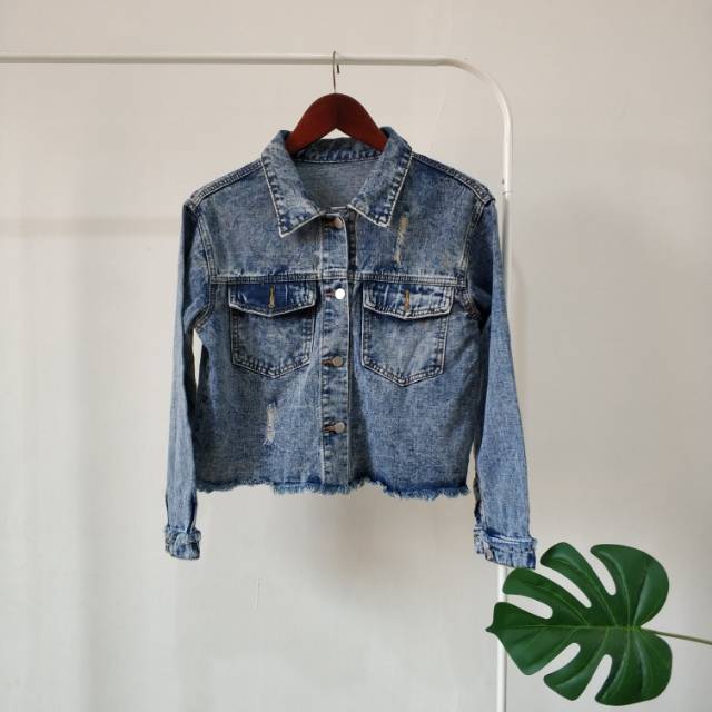 Jaket jeans destroy import bkk hk chn bangkok china