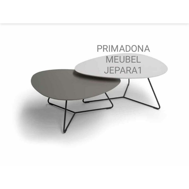 Meja bulat kaki besi