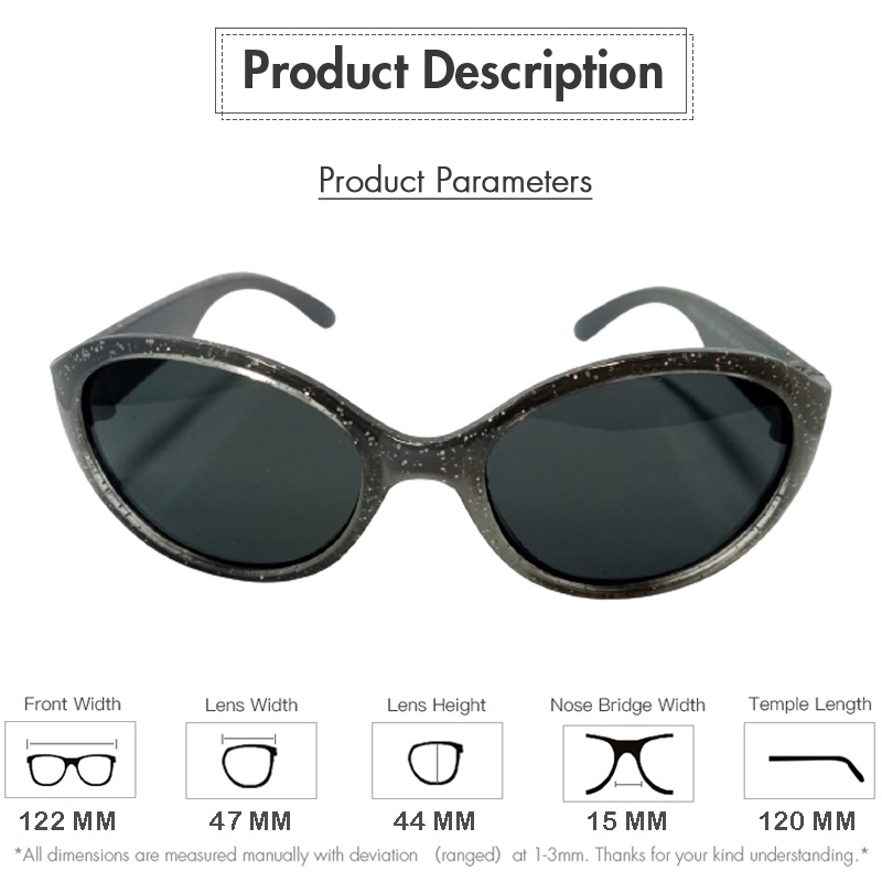 NEW TREND Kacamata Fashion Anak anak Frame Oval Gliter Mewah Lucu Kacamta Hitam Gaya Anak Perempuan Laki laki Kacamata Transparan Multi Warna Kids Sunglasses Unisex