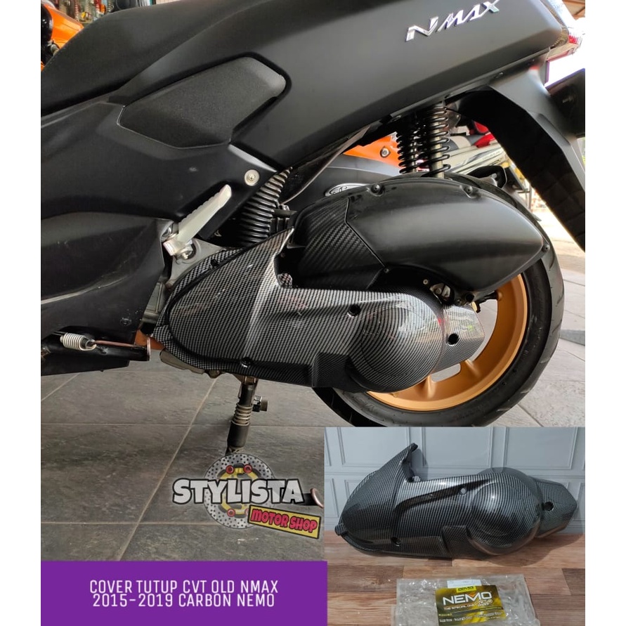 COVER TUTUP CVT NMAX CARBON NEMO YAMAHA NMAX 2015 2016 2017 2018 2019 ABS NON ABS