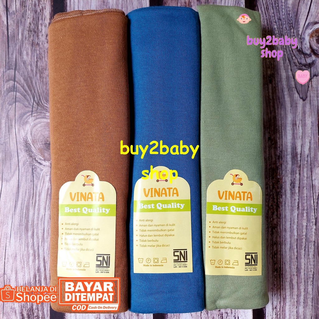 Bedong bayi bahan premium 3 warna eksklusif halus lembut VINATA kemasan baru isi 3 PCS