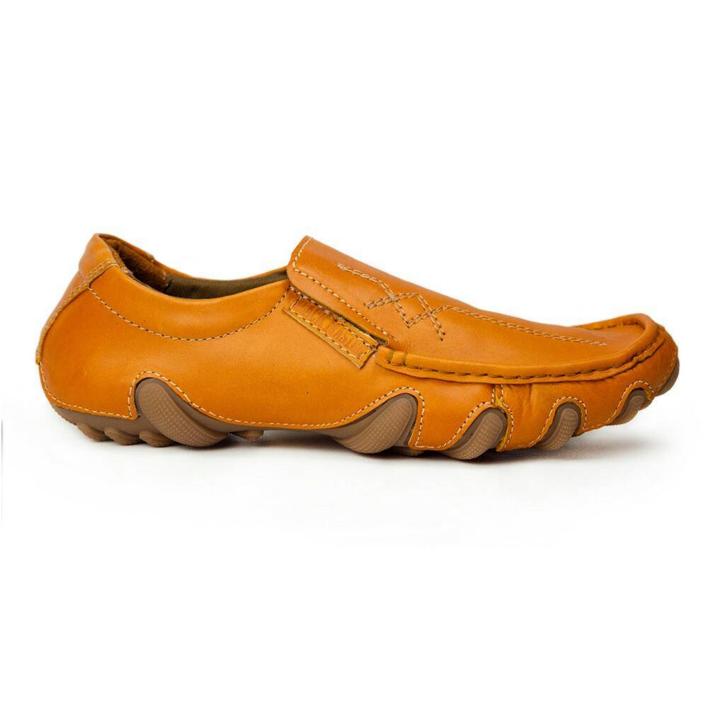 ENOZ X RINGGO - Sepatu Slop Pria Kulit Asli Original Kasual Formal Slip On Moccasin Keren Trendy Kuat Aman Nyaman ORI