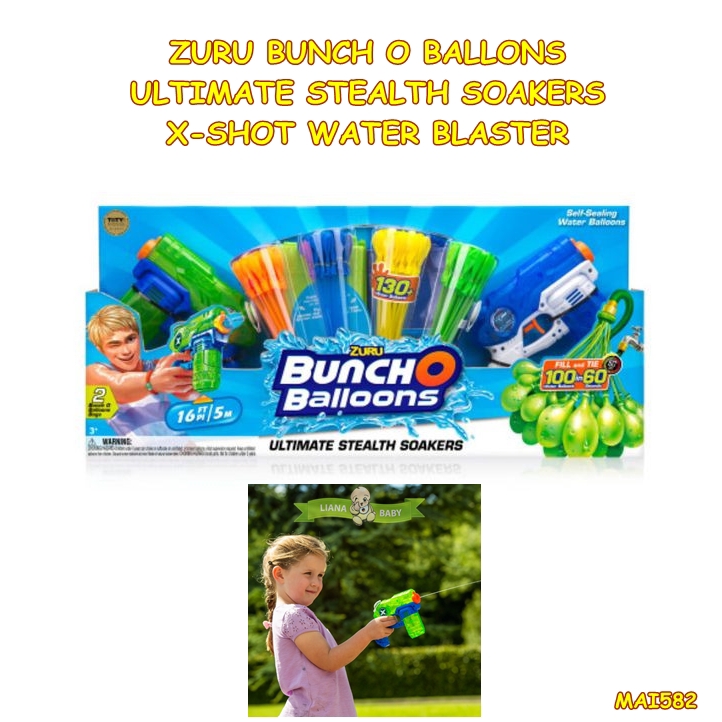 MAI582 ZURU BUNCH O BALLONS X-SHOTS WATER BLASTER ULTIMATE STEALTH SOAKER