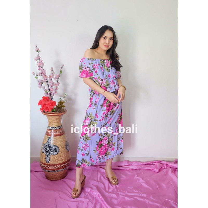 FLORAL DRESS BALI FD001/DRESSBALI/LONG DRESS/DRESS BALI MURAH/BUSUI FRIENDLY/GROSIR DRESS BALI