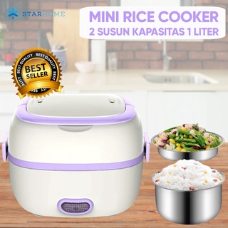 Rice Cooker Mini 2 Susun Kapasitas 0.5 L - Mini Rice Cooker Penanak Nasi Mini - Egg Boiler