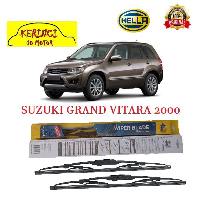 WIPER SUZUKI GRAND VITARA 2000 HELLA PREMIUM 19&quot; &amp; 19&quot; SEPASANG