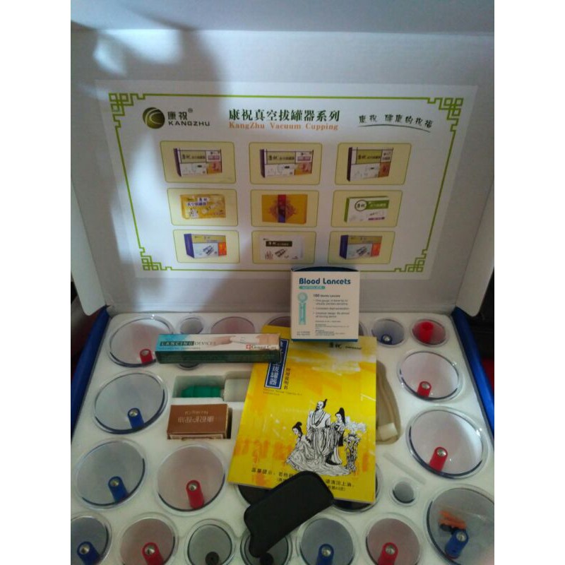 Alat bekam kangzhu asli paket lengkap isi 24