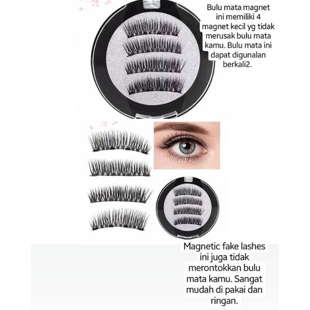 Bulu mata magnet / magnet fake lashes / bulu mata palsu magnet / bulu mata magnet palsu