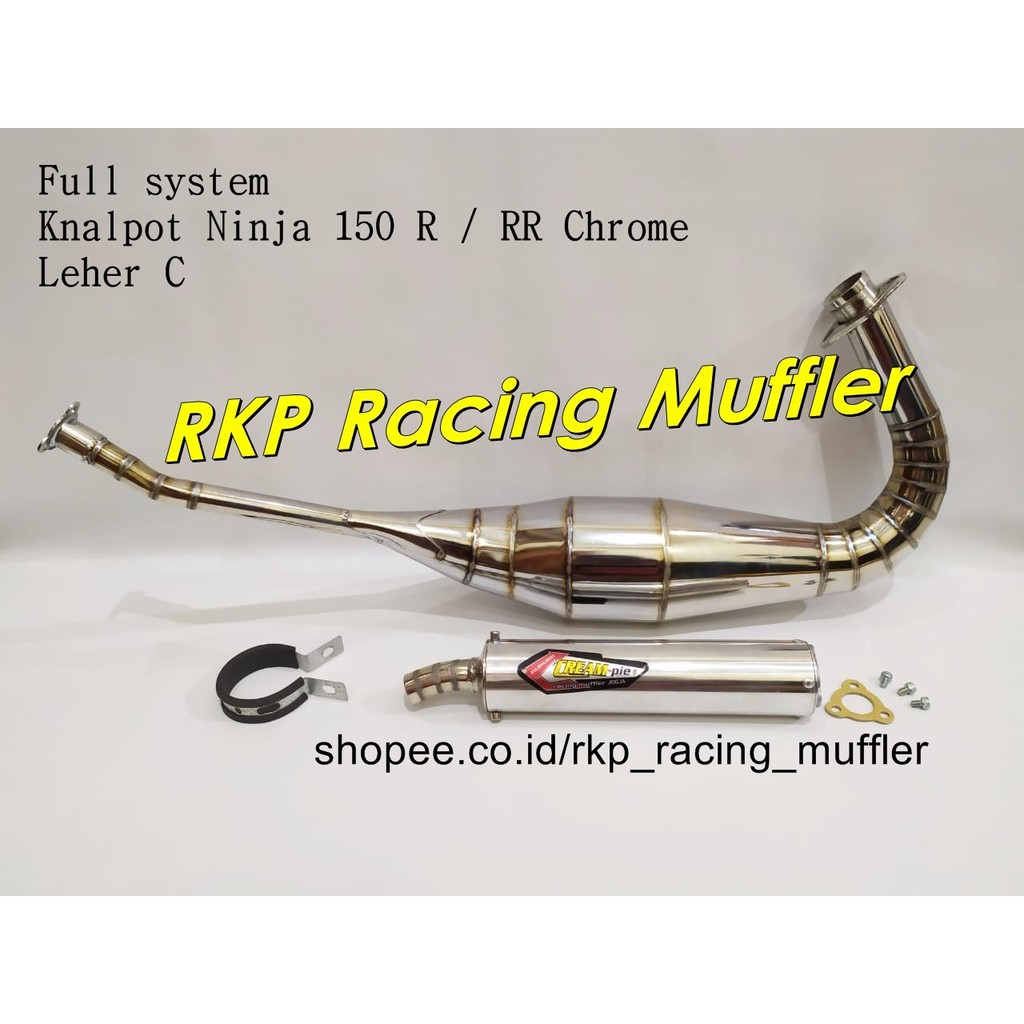 Knalpot Ninja 150 R RR SS kolong Creampie chrome krom kenalpot racing motor
