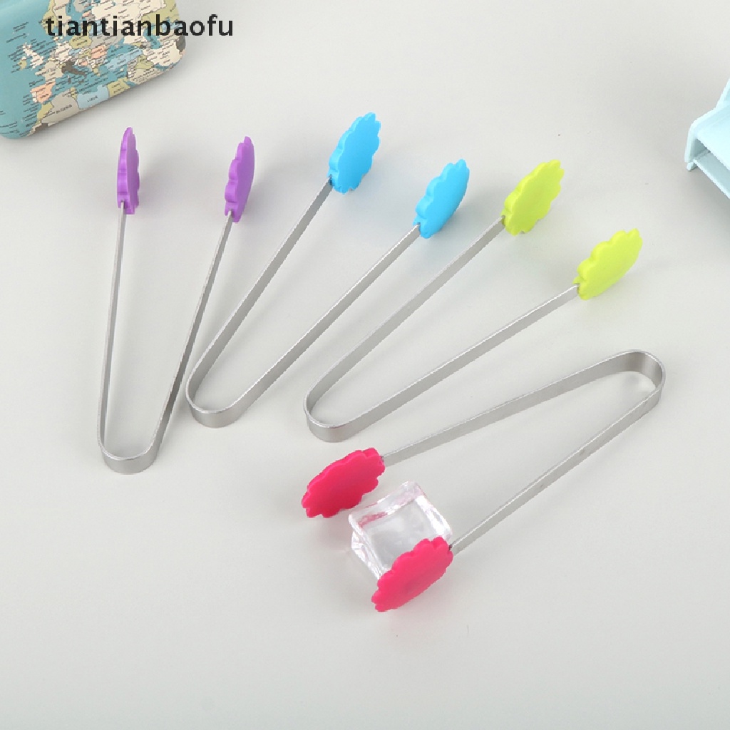 1 Pc Penjepit Makanan Bentuk Bunga Bahan Silikon Stainless Steel Non slip