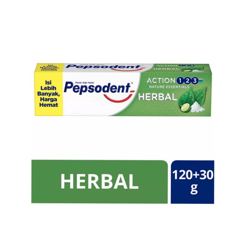 PEPSODENT Pasta Gigi 123 Herbal 190gr