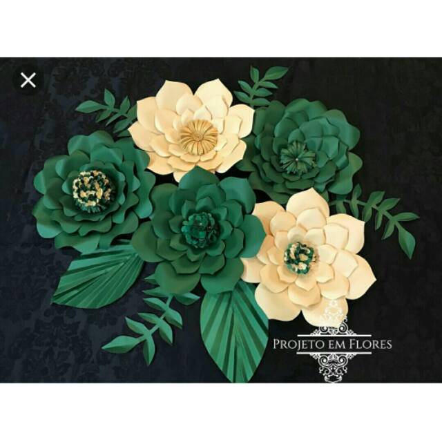 

Greeny paper flower