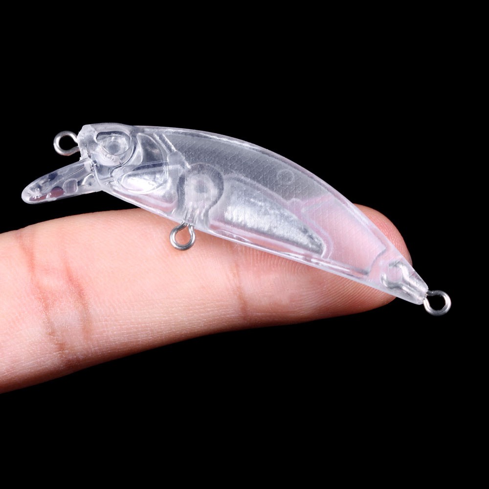 HENGJIA 50PCS 5.5CM 4.3G Mini Minnow Umpan Pancing Swimbait Blank Fishing Lure Ikan Bass Bait