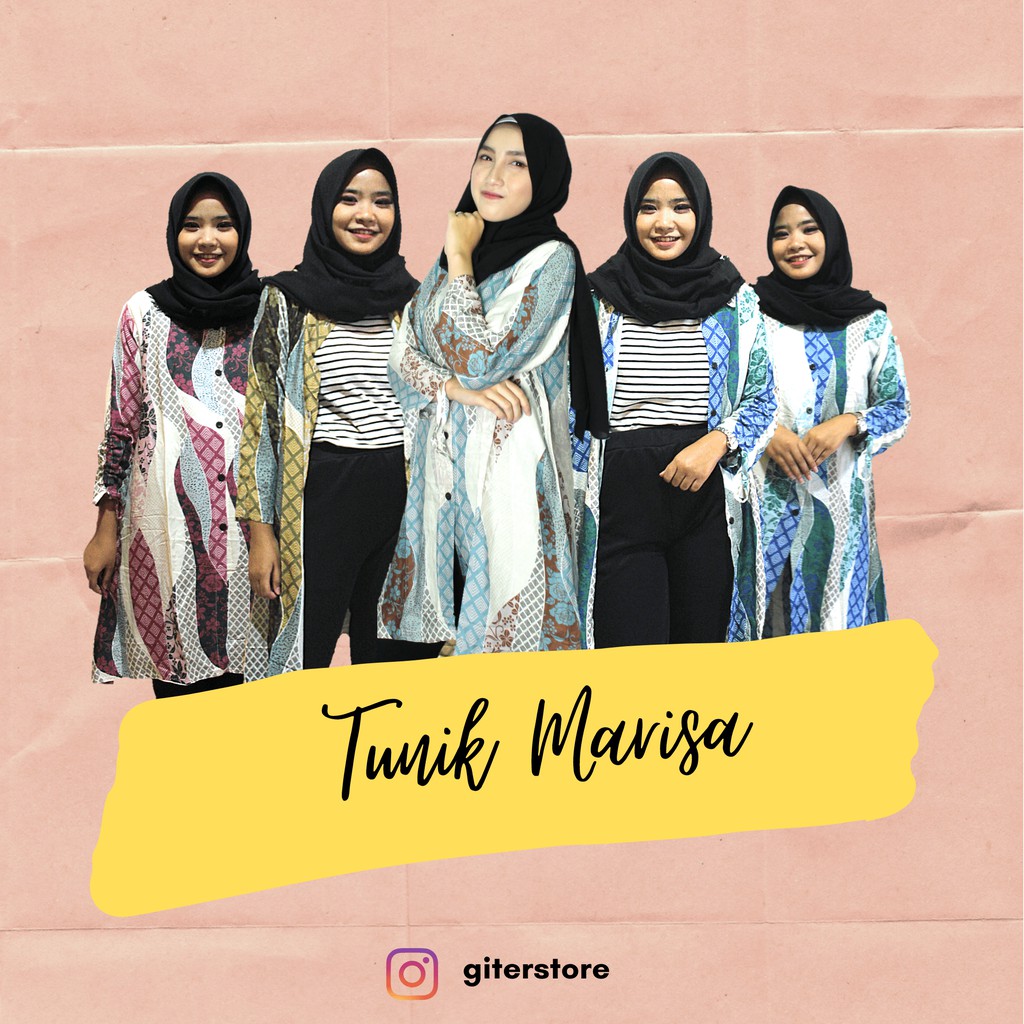 Marisa Tunik Premium / Tunik Terbaru 2020 / Tunik Busui / Tunik Import / Tunik Jumbo / Tunik Wanita