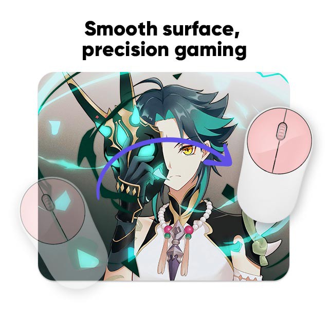 Bepop Mouse Pad Anime Genshin Impact Anti Slip Double Lock 25*21 Cm