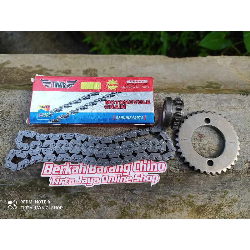 rantai kamprat timing chain 4lapis tossa grobak roda 3 102 L mata timing bawah rantai kamprat pnp honda tiger