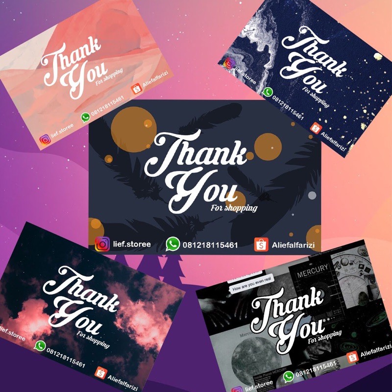

THANKYOU CARD FREE DESAIN ! MINIMAL ORDER 25pcs