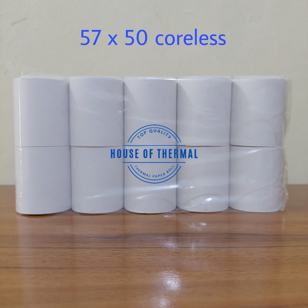 

Kertas Thermal Ukuran 57x50 Coreless / Struk Kasir / Free Bubblewrap / Murah