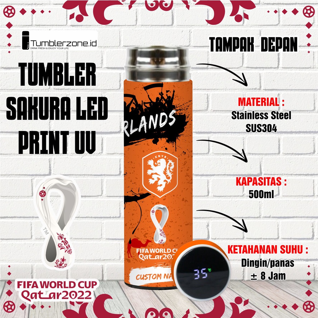TUMBLER BELANDA PIALA DUNIA 2022 TUMBLERZONE.ID