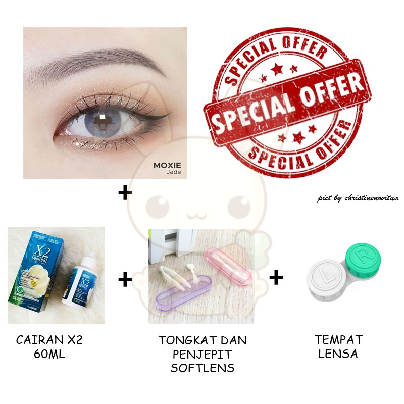 Softlens X2 Exoticon Moxie14.5mm - Normal - Paket Softlens Pemula