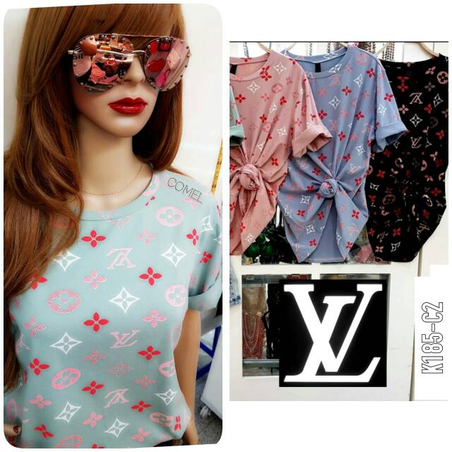 Baju Kaos Wanita Tee tshirt LV