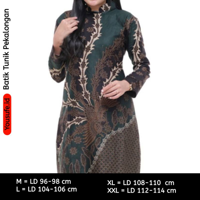 Tunik Batik Atasan Muslimah/Atasan Batik Wanita/Seragam Tunik Batik Kantor/Batik Tunik Nikah/Batik Prabuseno/Batik Huza Batik Qonita