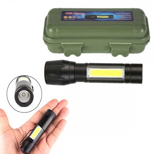 SENTER SWAT MINI LED ZOOM SUPER TERANG SWAT POLICE LIGHT REECHARGER