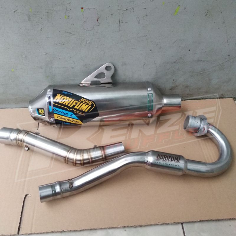 KNALPOT NORIFUMI ROCKET 4 KOMPETISI MOTOR CRF 150L/KLX 150/WR 155/DTRACKER 150/KLX TIGER/KLX MP-3
