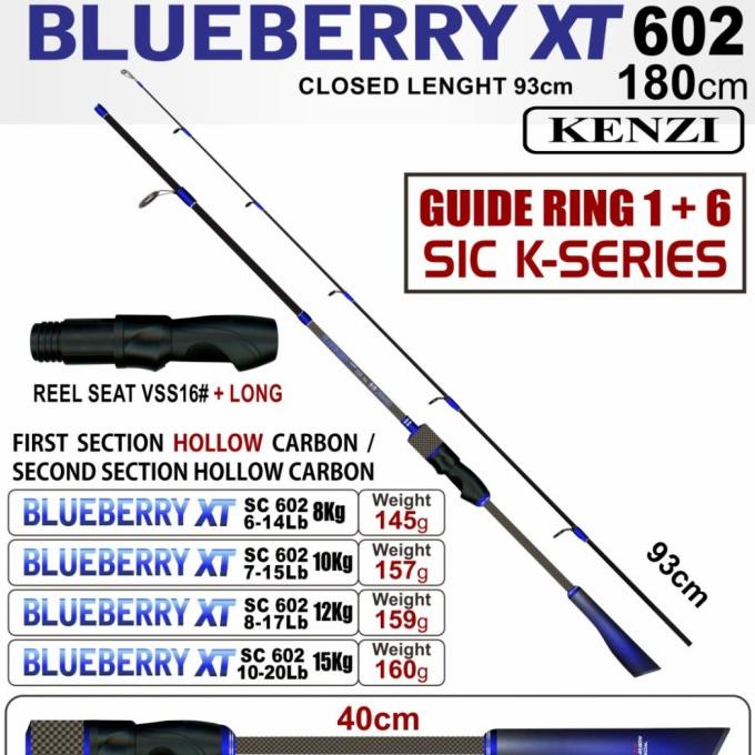 Joran Pancing Kenzi Blueberry Xt Carbon 180 Cm Terbaru