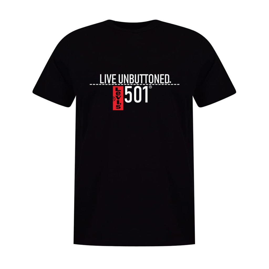 Kaos Levi's | Kaos Pria | Live Unbuttoned Hitam | KLPLIVE - 01