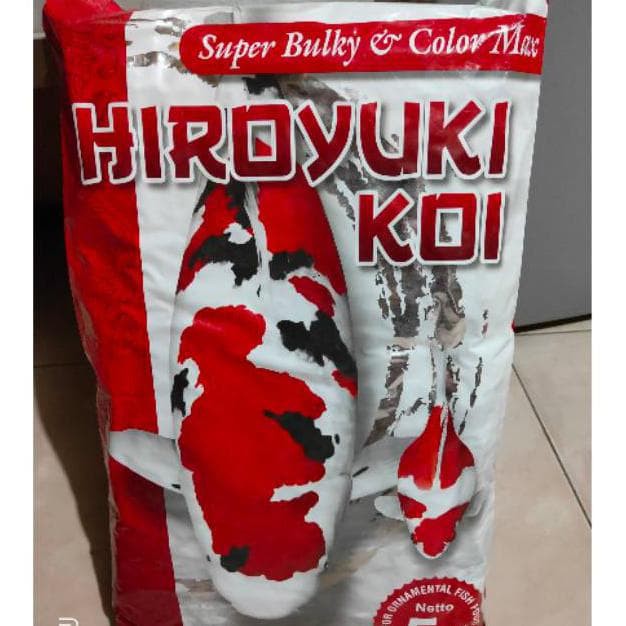 Pakan Ikan Hiroyuki Koi Merah/Red Super Bulky & Color Max  Repack 500gram