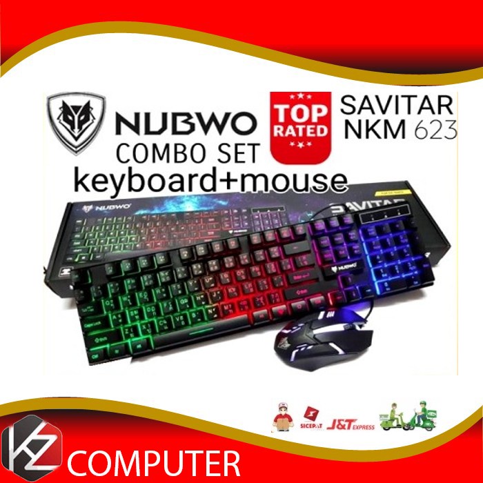 Paket Keyboard Mouse Gaming NUBWO Savitar NKM-623 RGB