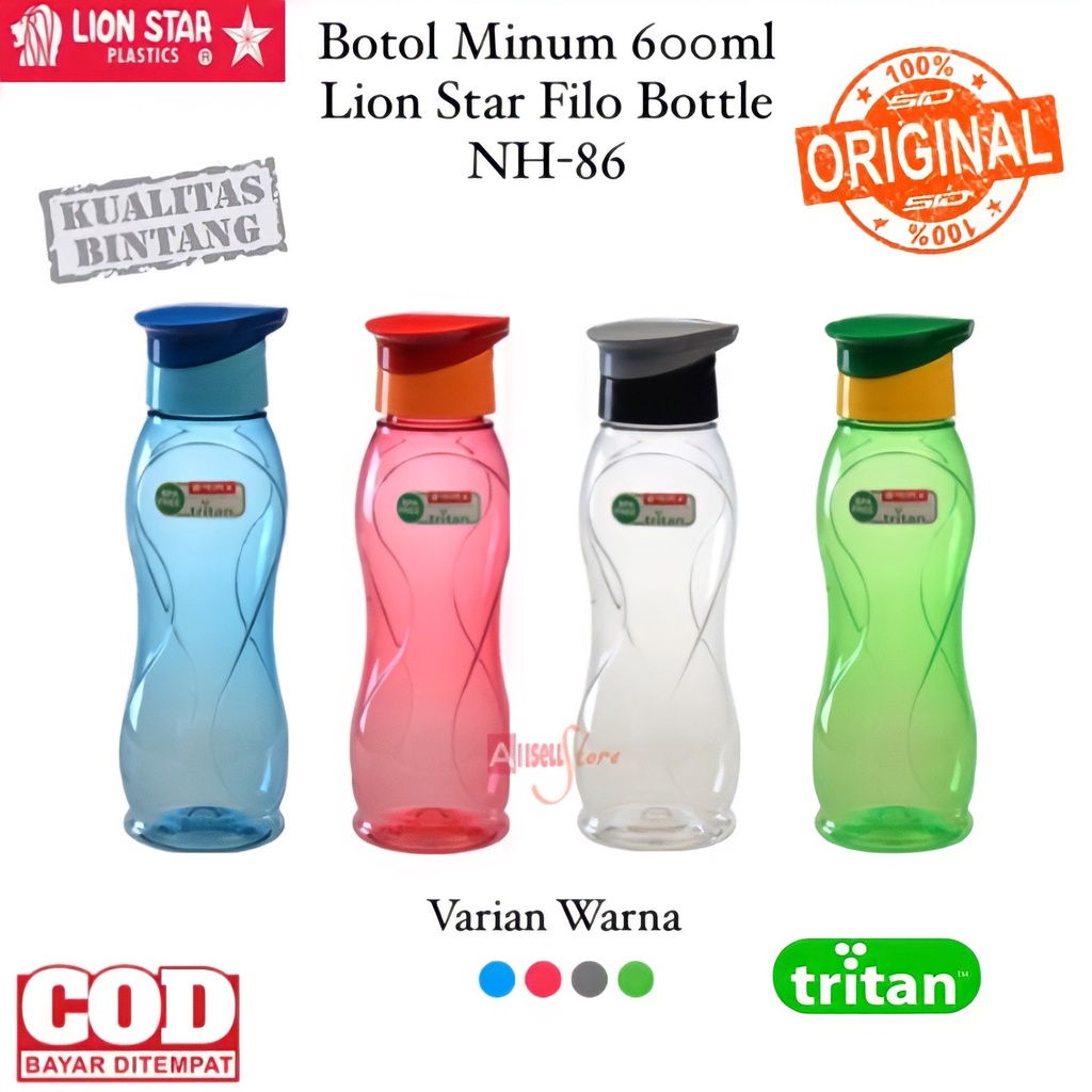 ( BISA COD ) PROMO LION STAR TRITAN NH-86 FILO SPORT BOTTLE 600ml / BOTOL MINUM OLAHRAGA / BOTOL PLASTIK TERMOS AIR SPORT BOTTLE