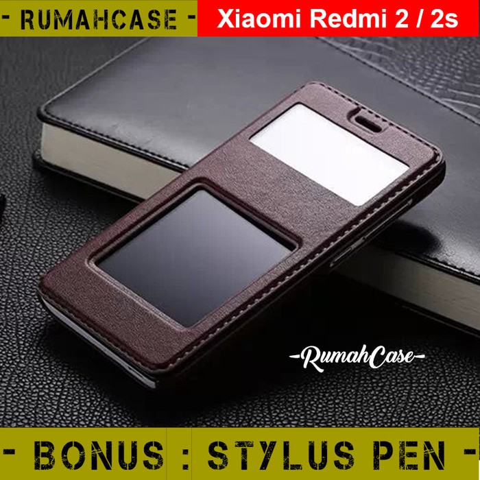 PREMIUM FLIP COVER DUAL VIEW LEATHER - Xiaomi Redmi 2 2s | Flip Case