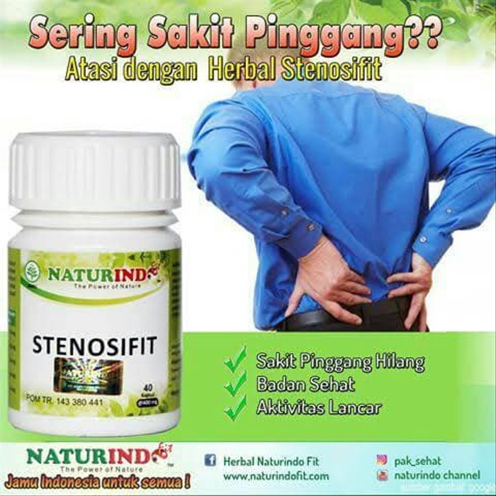 OBAT SAKIT PINGGANG HERBAL STENOSIFIT NATURINDO
