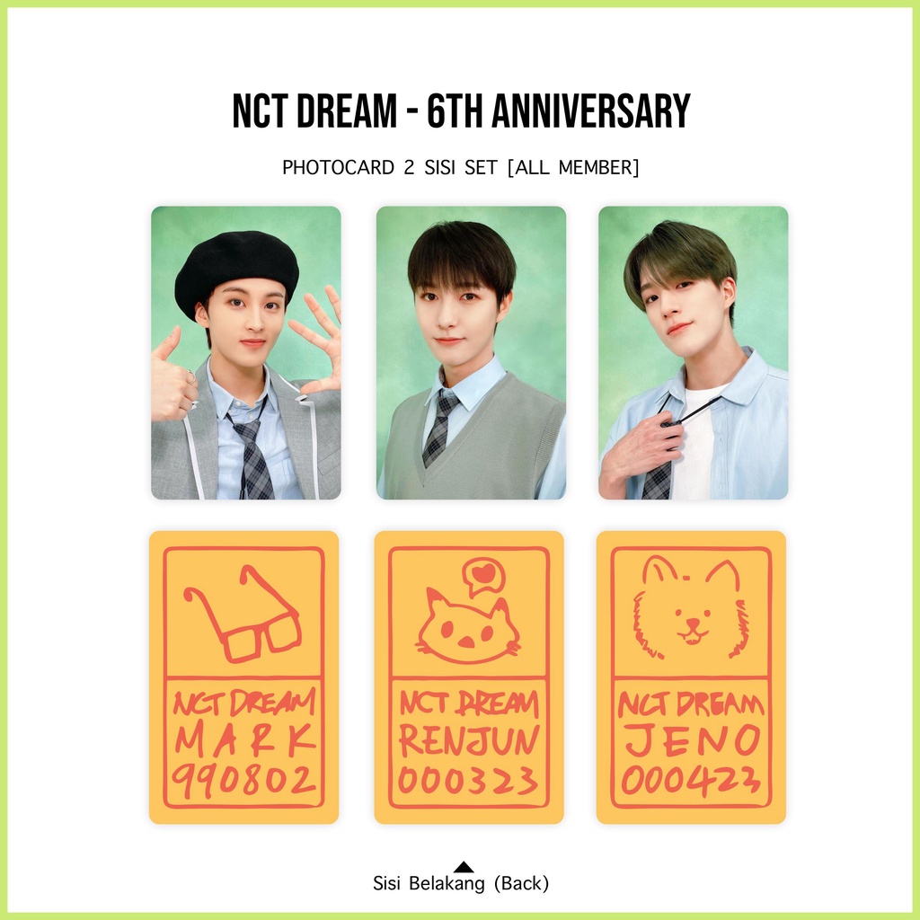 [SET] Photocard NCT Dream 6th Anniversary