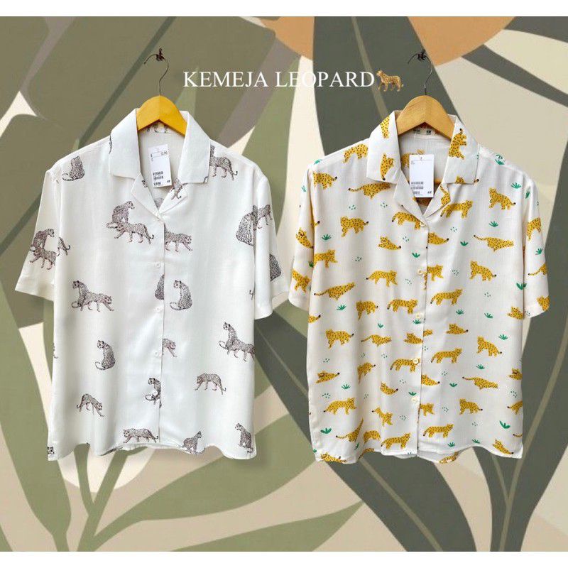 Kemeja Leopard Original H&M