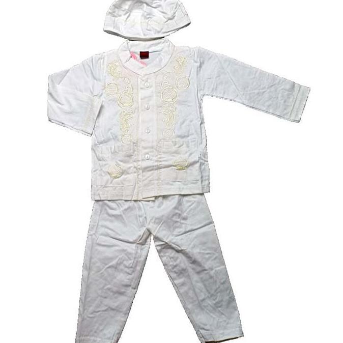 Baju Koko Bayi Laki Laki Putih Setelan Baju Muslim Bayi Laki Laki Tren