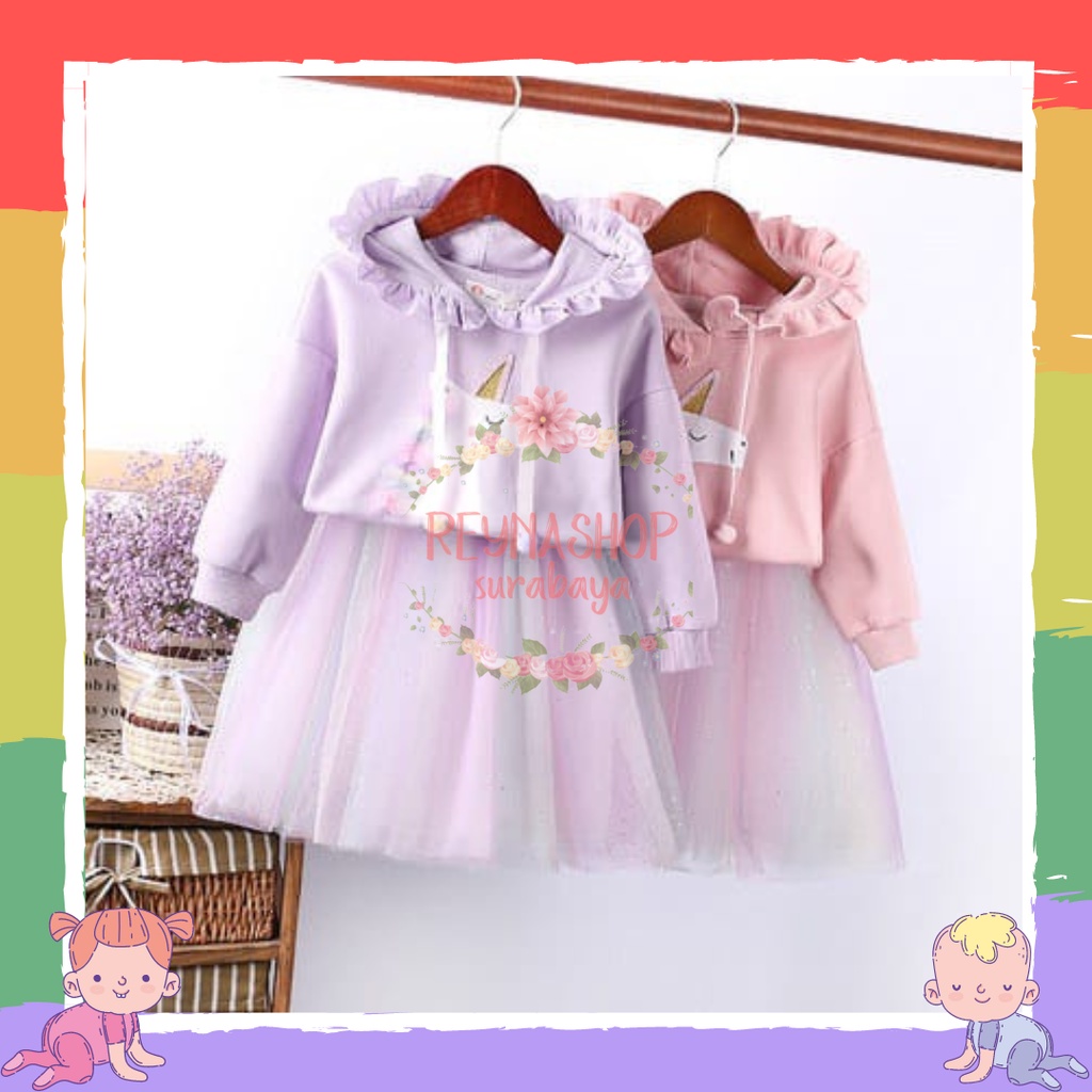 (FW) Setelan Rok Unicorn Premium Baju Setelan Anak Perempuan Import Berkualitas