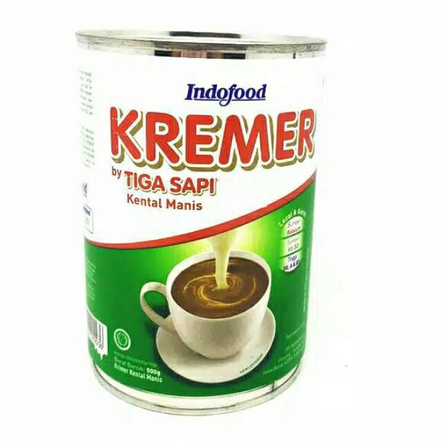 

Indofood Kremer Susu by Tiga Sapi kremer 500gr Kaleng Susu Kental Manis