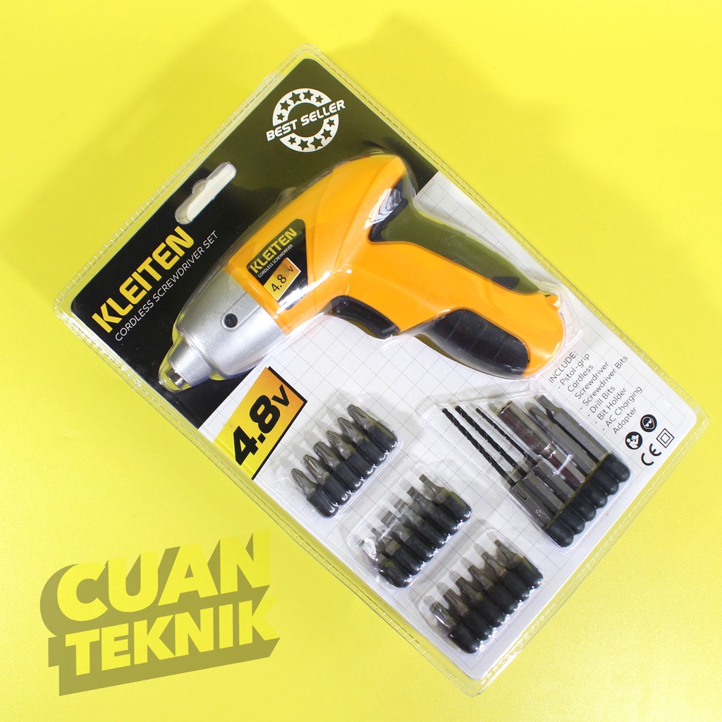 Cordless Drill - Cordless Driver - Cordless Screwdriver - Mesin Bor Baterai KLEITEN