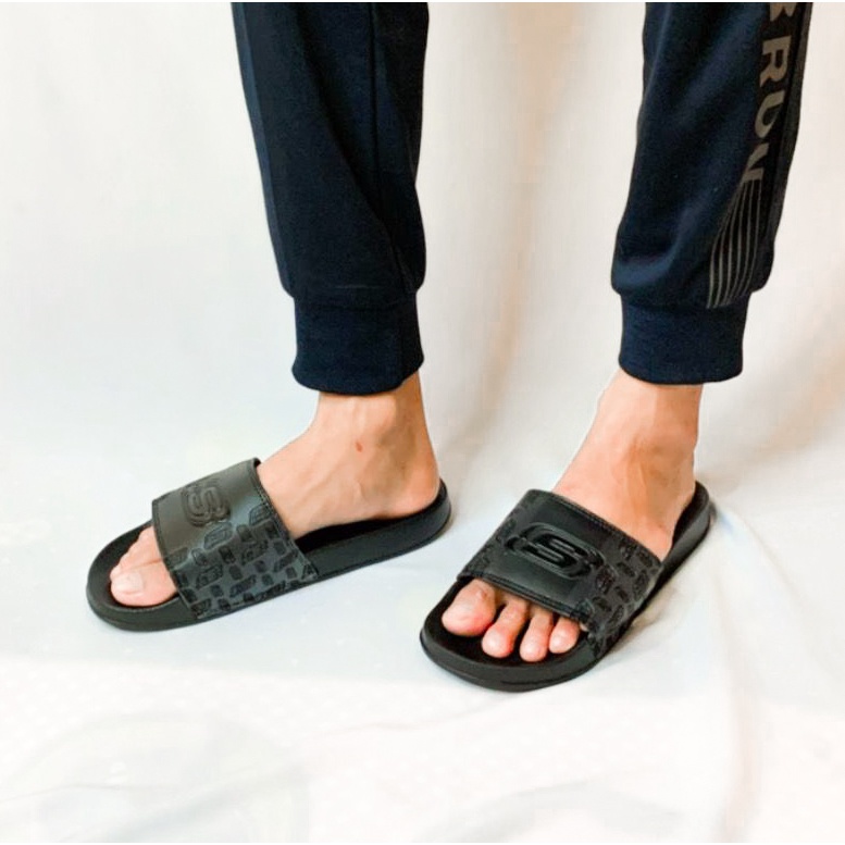 Sandal Skechers Slide Pria Terbaru Sendal Selop Cowok Sketchers Kekininan Sendal Slide Cowok