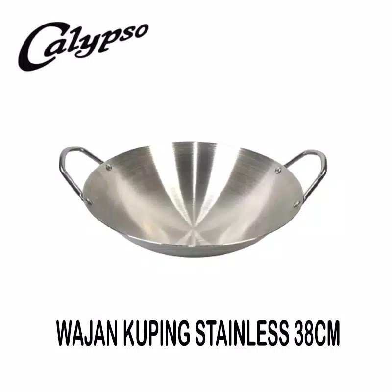 Wajan Penggorengan calypso Stainless Steel Diameter Ukuran 38 cm