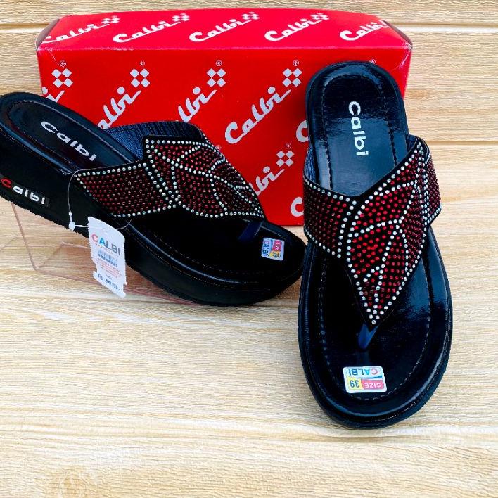 ➩ SANDAL WEDGES CALBI HAK 5CM SANDAL WANITA WEDGES MURAH ⇨