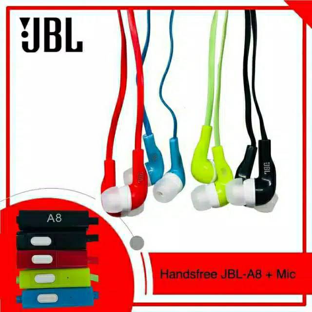 Handsfree Headset Hf MP3 Megabass Earphone A8 + mic plus mic Murah