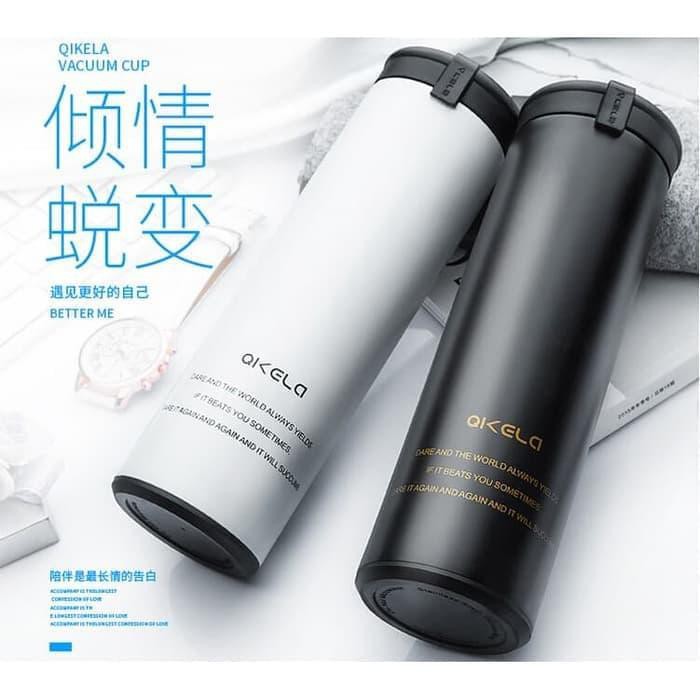 Thermos QKELA Stainless Steel Termos Tumbler Botol Minum Tahan Panas - Hitam